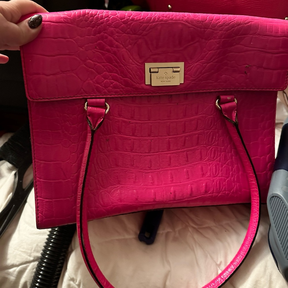 EUC KATE SPADE hot pink briefcase bag in immaculate condition.